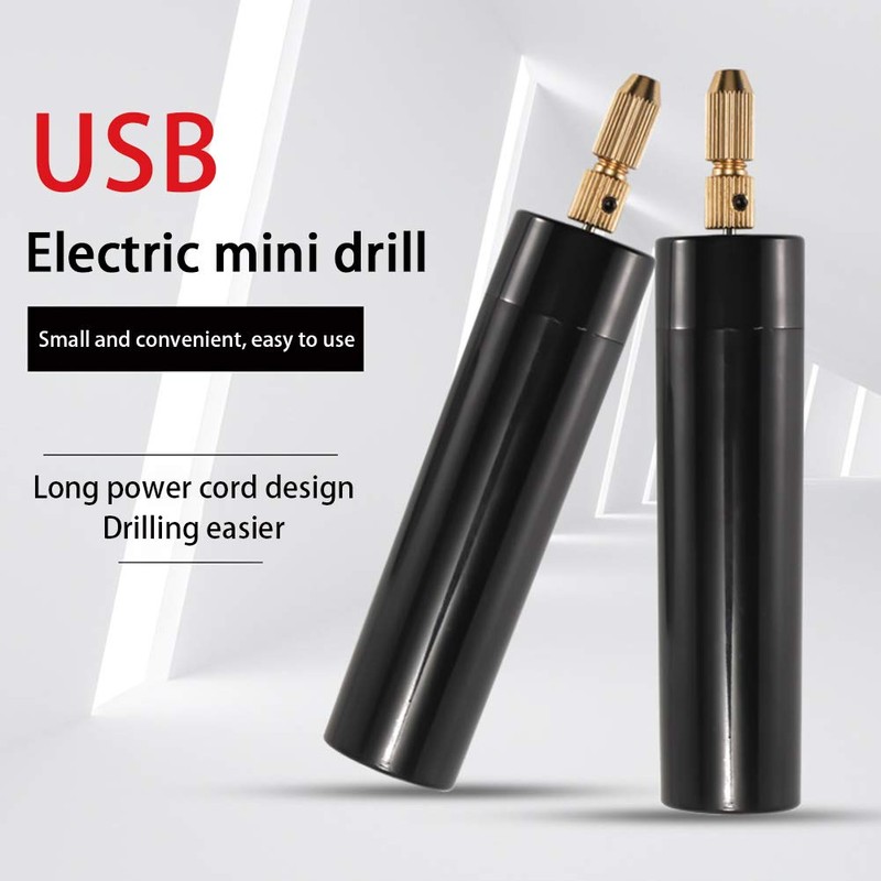 QOTSTEOS 0.7-1.2mm Micro Electric Hand Drill Set for Resin, Cordless