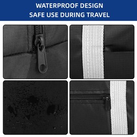 Hand Luggage Bag Set - Foldable Travel Bag, 47 x 32 x 14.5 cm, 2-Piece Polyester Oxford Fabric, Lightweight and Waterproof, Perfect for Air Travel, Fitness, Weekend Trips, black, Foldable travel bag