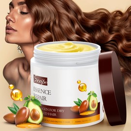 Srripo Salon Quality Hair Mask for Deep Conditioning, Restorative Treatment with 8 Hydrolyzed keratin & Natural Oils, Collagen Conditioner Repair Damaged Hair, Calendula Care All Types 6.76 oz 200ml