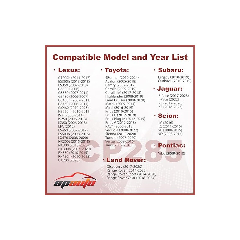 EPAuto CP285 (CF10285) Premium Cabin Air Filter includes Activated Carbon