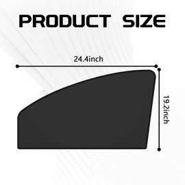 UZZH 2PCS Car Window Shades with Magnets, Front Seat Side Window Covers for Privacy Car, 100% Strong-Light Blocking Curtains for Window, Universal Automotive Sun Shades for Baby, Camping, Napping