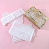 4pcs Storage Box Resin Mold DIY Production Patterned Hollow Flip