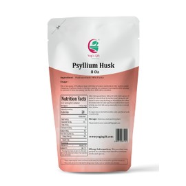 Psyllium Husk Whole 8 oz | 98% Purity | Soluble Fiber Supplement | Keto Friendly | Use in Smoothies, Cooking and Baking | Unflavored, Fine Ground, 100% Natural, Non GMO | by Yogi's Gift®