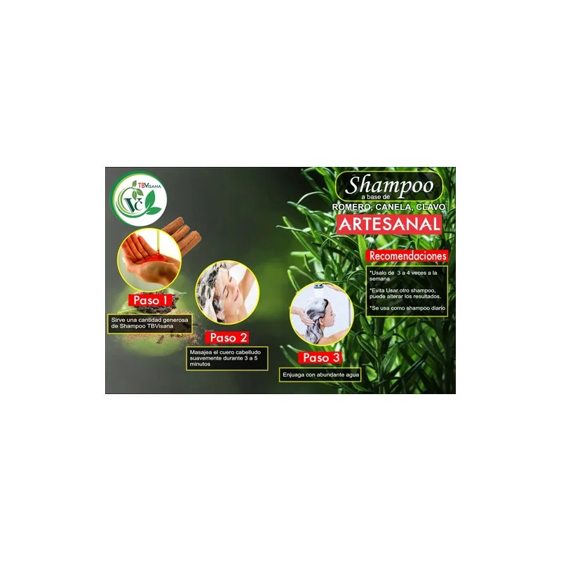 X4 Shampoo Tbvisana Crecimiento Romero, Canela, Clavo