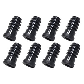 Design61 8 x Threaded Plugs Adjusting Plugs for Round Pipe with Inserted Metal Nut Diameter 20 mm 1-1.5 mm with M8 Internal Thread