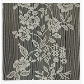 spring Home Romance Lace Beige Fabric Shower Curtain with an Attached Valance, 70 X 72 Long