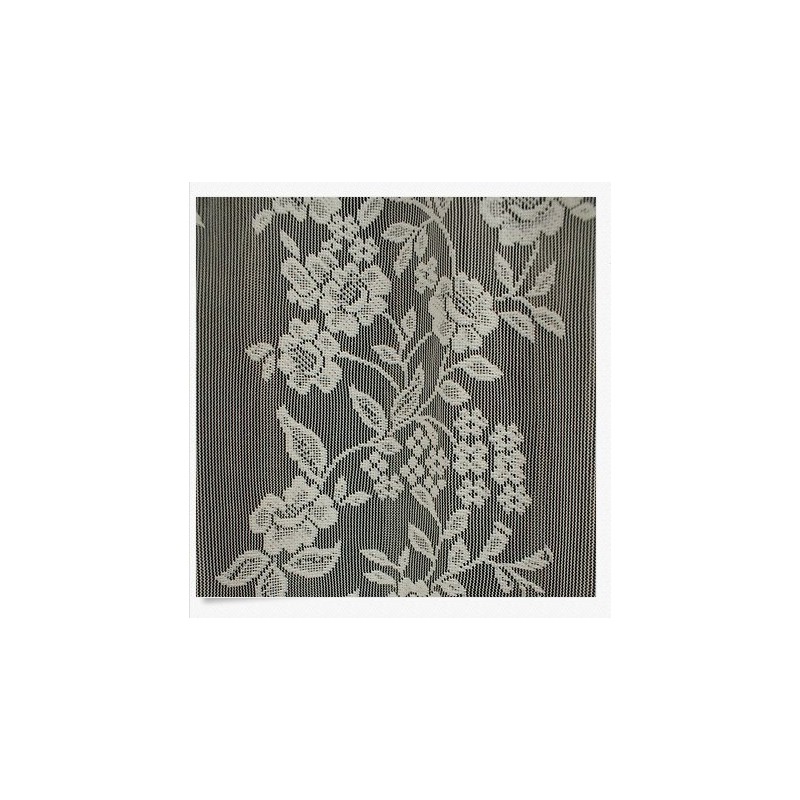 spring Home Romance Lace Beige Fabric Shower Curtain with an