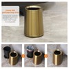 LEASYLIFE 10L/2.6GAL Brushed Gold Trash Can,Stainless Steel Trash Can,Conical Garbage
