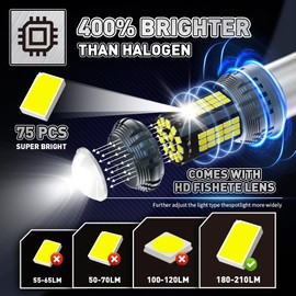 KaiDengZhe 1157 BAY15D LED Bulbs, Upgrade Red P21/5W LED Built in Resistor CANBUS Error Free Anti Hyper Flash 1157 1157A LED Bulb with Projector Replacement for Brake Light Stop Light and DRL