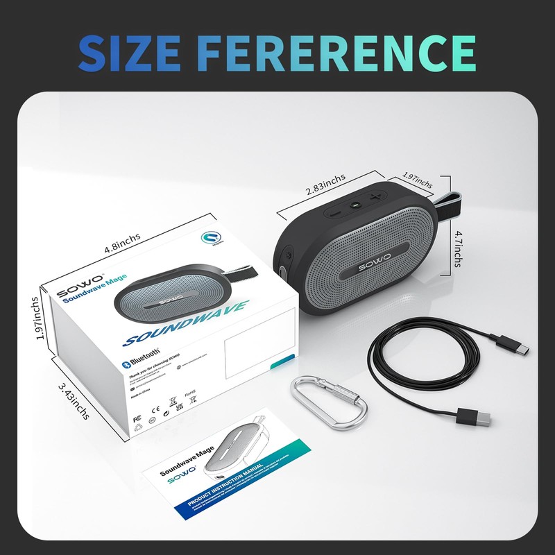 SOWO Wireless Portable Small Speaker, Ultra Magnetic Bluetooth Speaker for