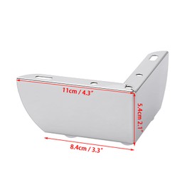 BSTKEY 4Pcs 5.5CM/2 Inch Modern Metal Furniture Sofa Cabinet Legs with Mounting Screws - DIY Replacement Legs Set for Furniture Cabinet Foot Legs Sofa Bed Desk Table Feet Support, Silver