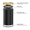 LEASYLIFE 9L/2.4GAL Black Bathroom Trash Can,Gold Small Trash Can with