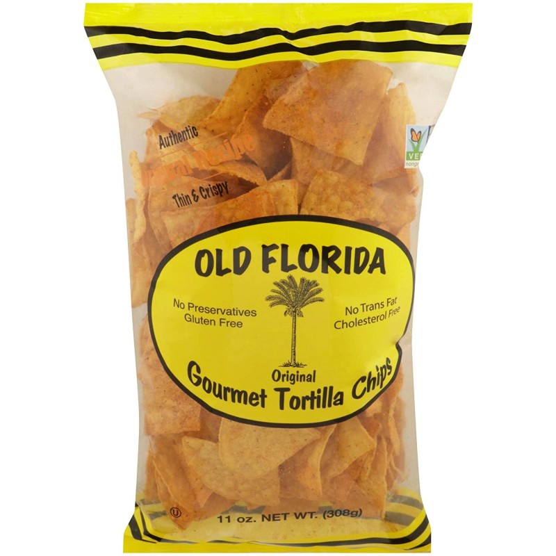 Old Florida Gourmet Original Tortilla Chips 11 oz FOUR (4)