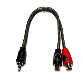 Lord of Bass  1 Male To 2 Female Y Splitter RCA Cable Wire Car Audio Amplifier