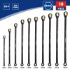 WORKPRO 10PC Extra Long Ratcheting Wrench Set 8-19mm Combination Metric