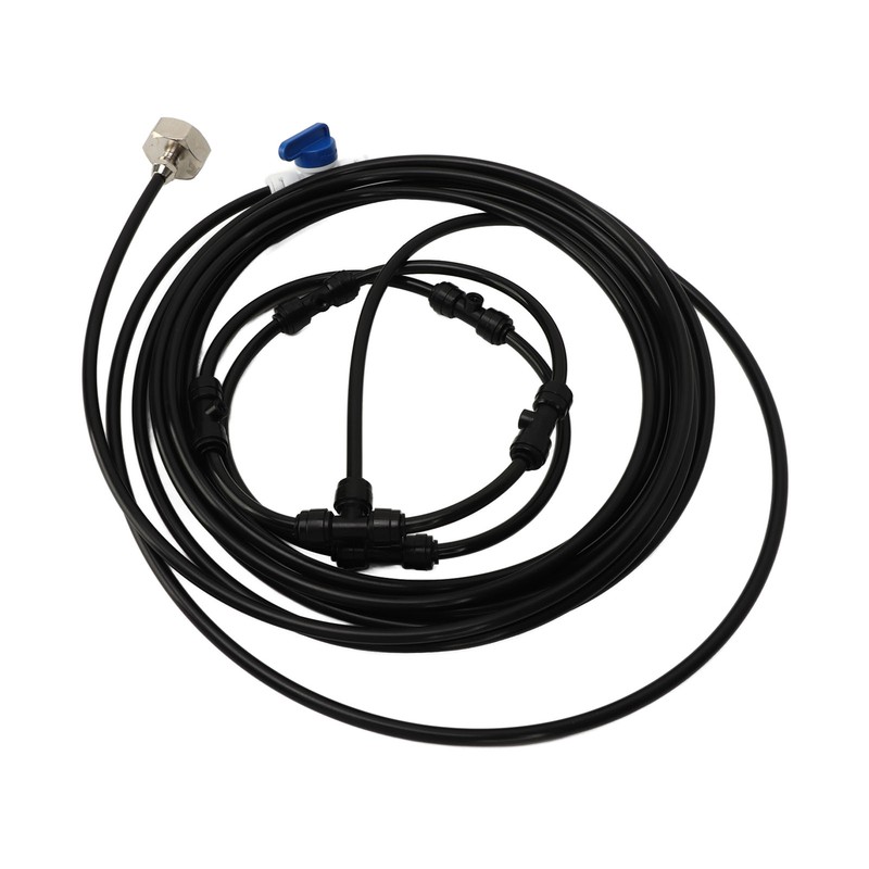 Fan Misting Kit with 3/4 Adapter 19.7ft Hose 6 Nozzles