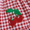 Sasaerucure Summer Outfit Clothes Baby Girl Plaid Cherry Sleeveless Tunic