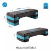 ShopMall Step Banco Aerobics Ejercicio Fitness Crossfit Ajustable Color Azul