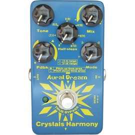 Aural Dream Crystals Harmony Guitar Pedal with 4 Modes Legend Delay Harmony and shifting 24 simetones or Octave(s）for creating cascaded crystal particles effects,True Bypass.