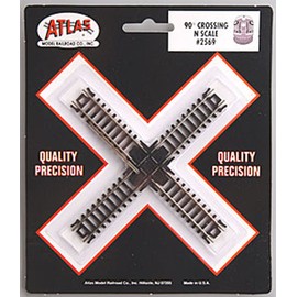N Code 80 Nickel Silver 90 degree Crossing Atlas Trains