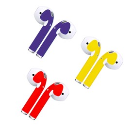 CAXUSD 3pairs Chic Wireless Earphone Stickers Dustproof Protective Stickers for Gold Purple Easy Installation Scratch-Resistant Design