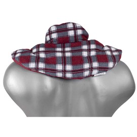 Neck Pillow with Stand-Up Collar, Cherry Stone Pillow, Neck Pillow, Heat Cushion, A Very Comfortable Neck Warmer, Flannel Checked Red