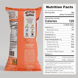 Unique Snacks Sprouted Splits Pretzels, Sprouted Pretzels, Delicious Homestyle Baked Snack Bag, OU Kosher, and Non-GMO Food, No Artificial Flavor, 8 Oz. Bag, Pack of 3