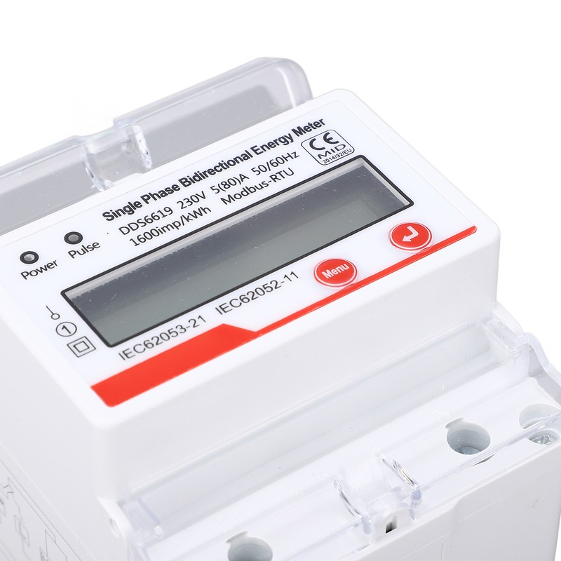 Electricity Meter 4P LCD Display Multifunctional RS485 Single Phase Bidirectional