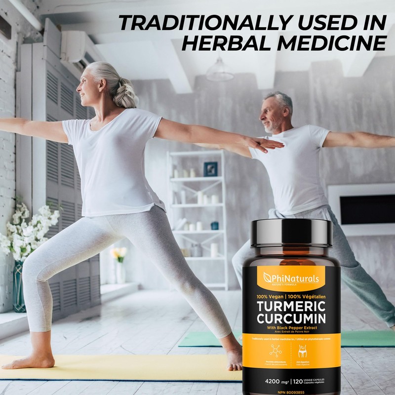 PhiNaturals Turmeric Curcumin with Black Pepper Extract - 500mg per