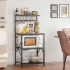 Kitchen Bakers Rack 4-Tier Microwave Stand with Storage Coffee Bar