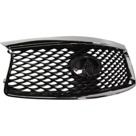 Texaseparts For 2016-2020 Infiniti QX60 Front Bumper Upper Grille W Camera Option IN1200136