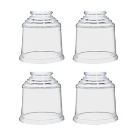 Aspen Creative 23176-60-4 Contemporary Style Clear Replacement Glass Shade, 2-1/4" Fitter Size, 4-3/4" High x 4-3/8" Diameter, 4 Pack