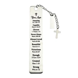 Bible Bookmarks Book Markers, Metal Christian Bookmark Gift Accessories (Ps. 139:14)