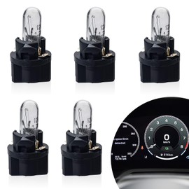 Downhill Car 12 V 1.2 W Dashboard Light Bulbs, Durable T5 Small Bulbs, Car Light Bulb Replacement Parts, Universal for Car and Motorcycle Dashboard Lights (White #DB401)