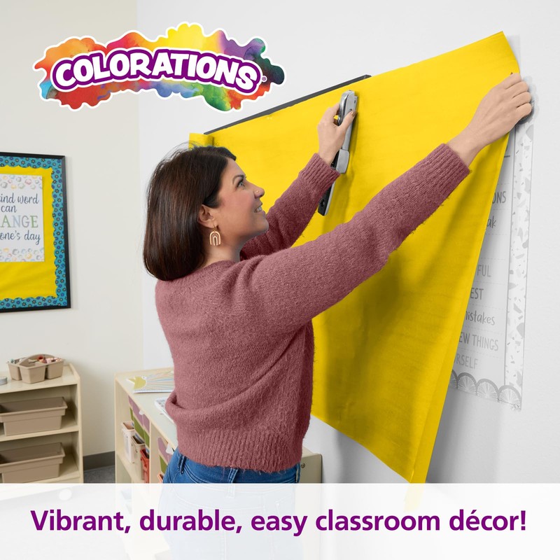 Colorations Dual Surface Paper Roll Classroom Supplies for Arts and