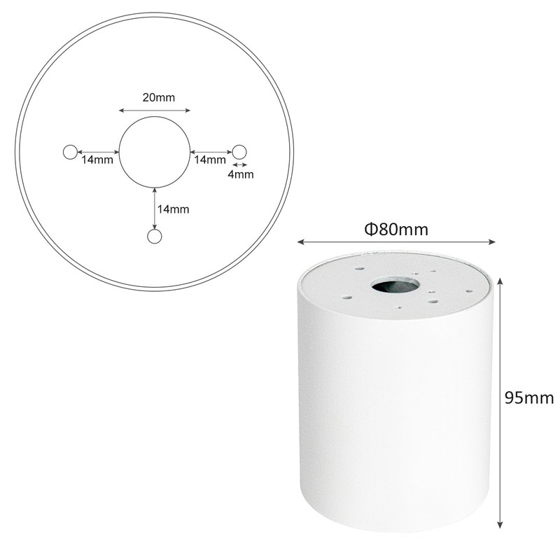 Gleonlux GU10 Ceiling Spotlight IP44 Surface-Mounted Ceiling Light Flat Surface
