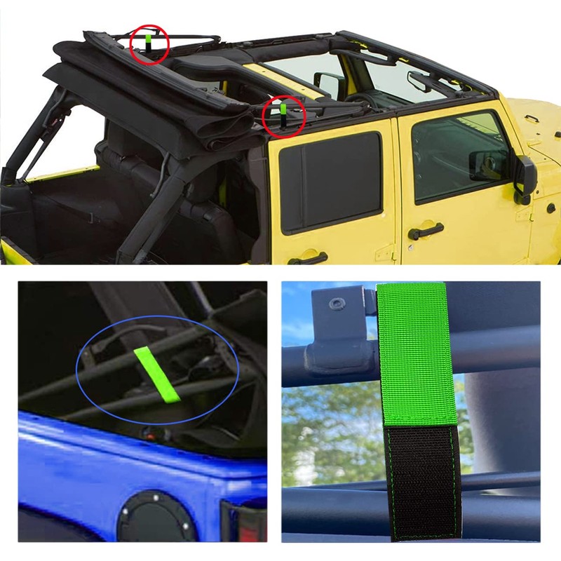 Soft Top Tie Down Straps for Jeep,Soft Top Roof Straps