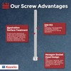 Kozelo 6pcs Socket Head Cap Screws - [M5-0.8 x 90mm]