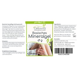 CELLAVITA Basic Mineral Gel 200 ml | Minerals: Magnesium, Calcium, Sodium, Camphor | Basic Skin Care Made Easy