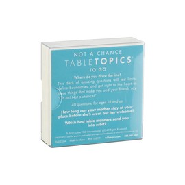 TableTopics - to GO Not a Chance - 40 Fun Filled Question Cards to Test The Limits & Boundaries, Fun Filled Game for Friends & Family, Great for Game Night or to GO on Card Rides & Summer Road Trips