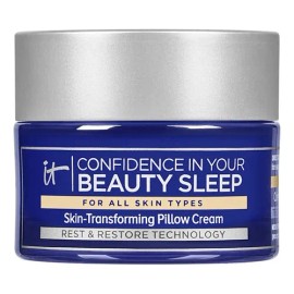 It Cosmetics Confidence in Your Beauty Sleep - Crema Facial de Noche con Ácido Hialurónico, Antiedad e Hidratación Reparadora, Reafirma y Revitaliza en Solo 7 Noches, 14 ml