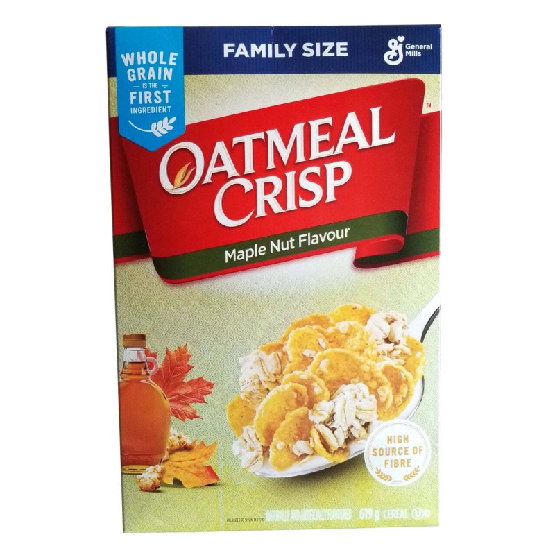 Oatmeal Crisp Maple Nut Flavour Cereal, 619g/21.6 oz., Box