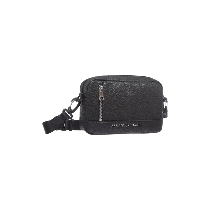 Armani Exchange Men's Essential Capri Adjustable Strap Camera Case, Black,