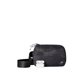 Fabletics The Big Belt Bag, Quick Dry, Zip Pockets, Hidden Pockets, Reflective, Black Tactical Camo, OS