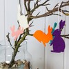 Papierdrachen Pack of 12 Felt Easter Pendants - Rabbit Motif