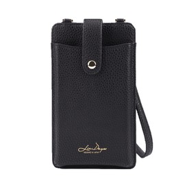 Liz Days Smartphone Shoulder Pouch Shoulder Bag Smartphone Women's 2-Way Pouch Wallet Lightweight Mini (Black)