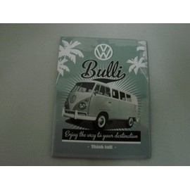 Nostalgic Art Magnet, Kraftmagnet mit Metalloberffläche, VW Retro Bulli, 8 x 6 x 0,2 cm