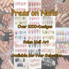 30Pcs Cute Christmas Press on Nails Short Almond False Nails