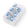 CHICTIE 12pcs Set Clear Big Round Crystal Shower Curtain Hooks