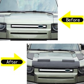 DIYUCAR Car Front Bug Shield Hood Deflector Guard Bonnet Protector,For Land Rover Defender 90 110 130 2020-2023,Car Hood Protector Accessories
